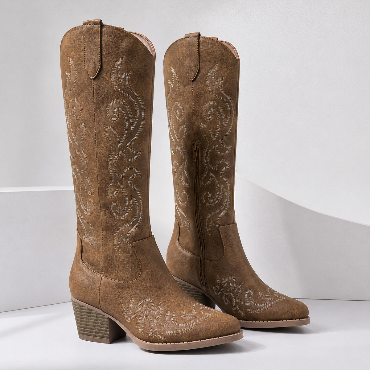 Women Cowboy Boots Embroidered Western