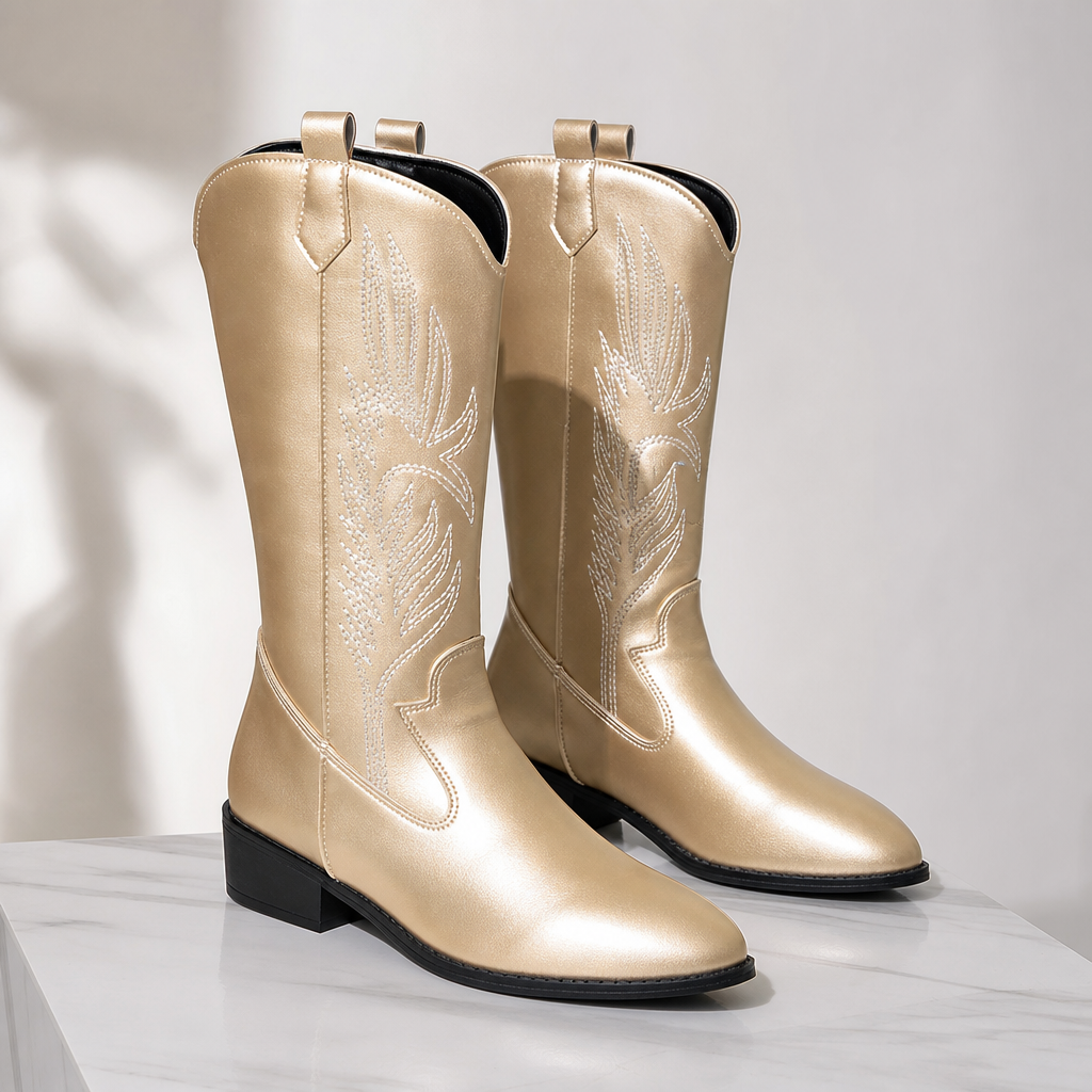 Women Cowboy Boots Pointed Western