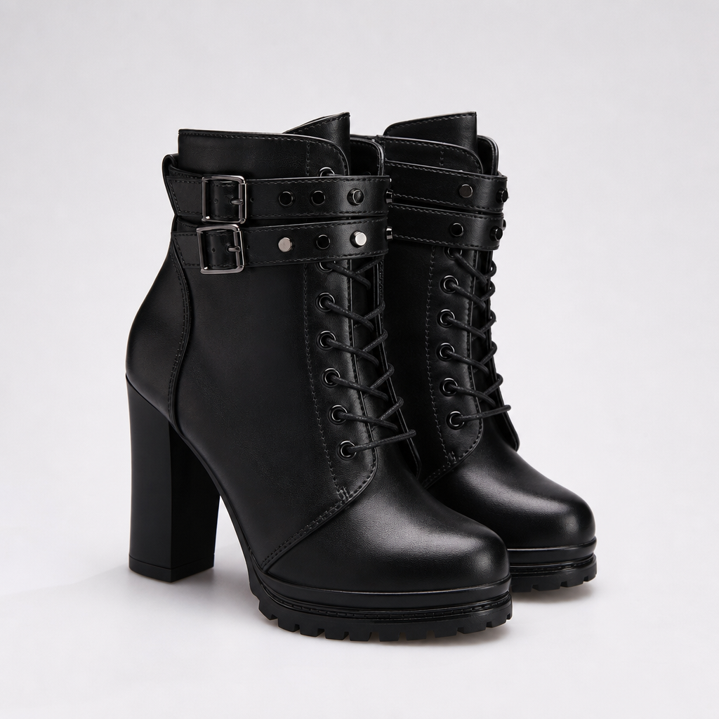Women Work Boots Elegant Embroidery
